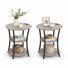 2-piece Round End Table Set With Usb Charging Ports