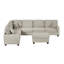 Canapé modulaire Canapé modulaire en L de 125,2 po avec repose-pieds mobile et poches de rangement latérales pour le salon-130464035
