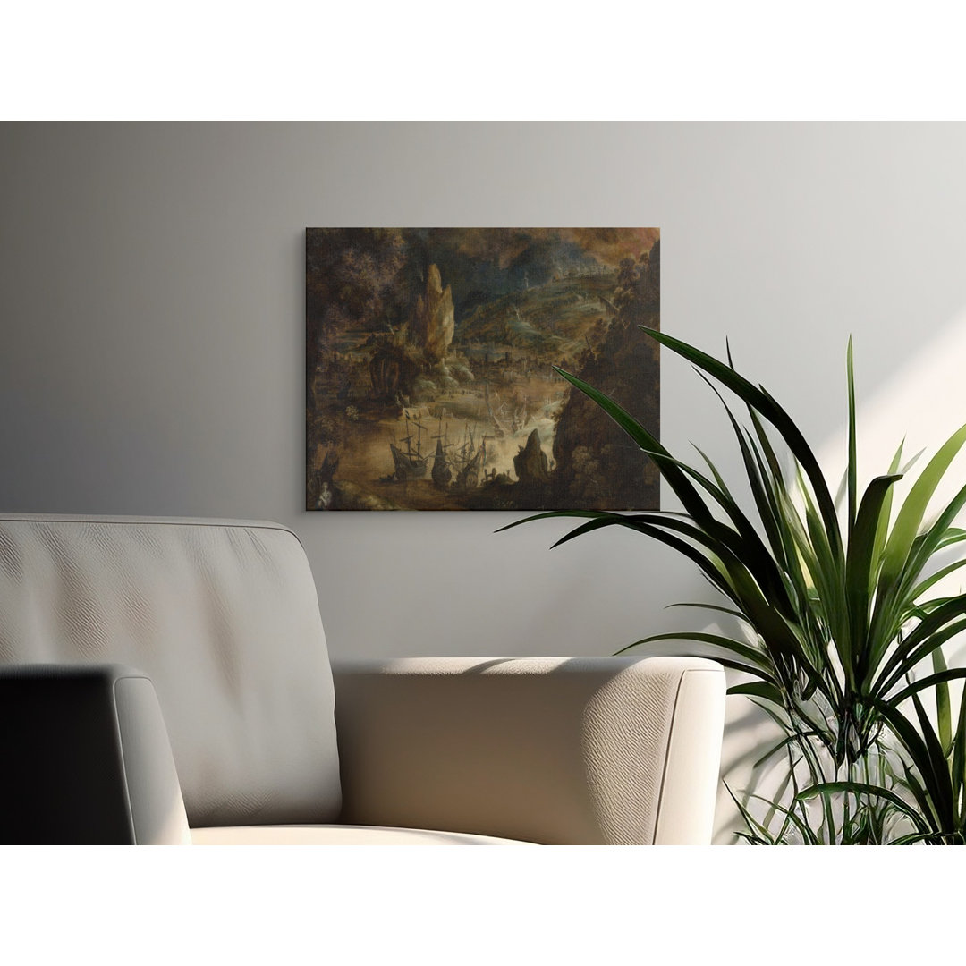 Harbor Scene Canvas Wall Art, Old Master Painting, Gallery Wrapped, Ready to Hang, Archival Print, Landscape Canvas, Maritime Artwork