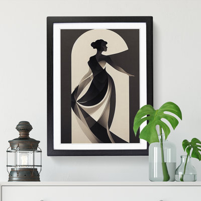 Deco Woman Portrait - Framed Print