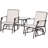 Outsunny Outdoor Glider Chairs With Coffee Table