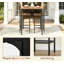 Ensemble de tabourets de table de pub compacts, meubles de conversation robustes en bois et métal pour petits appartements
