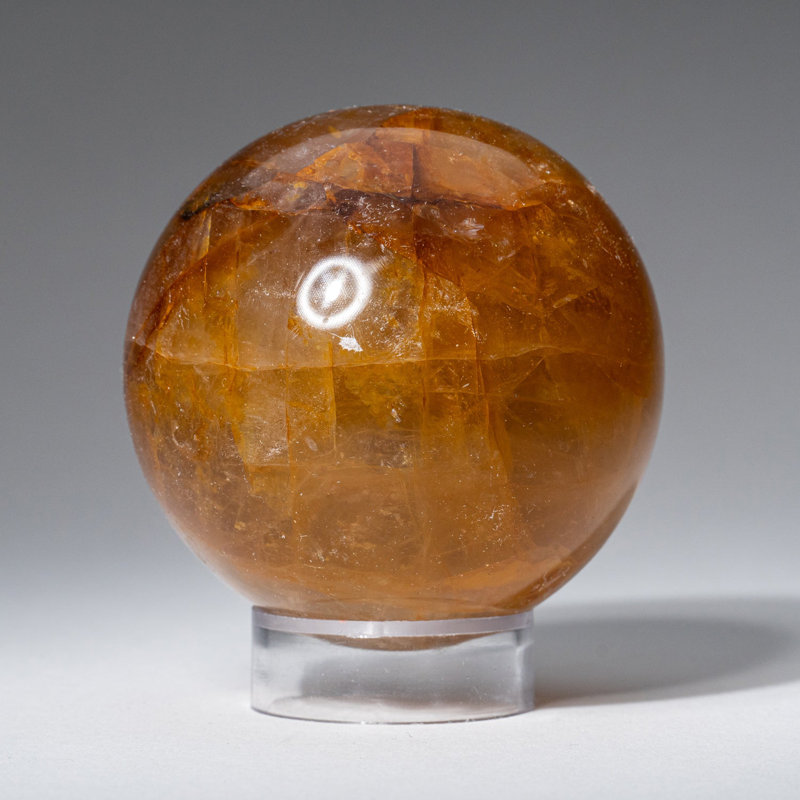 Genuine Polished Lemon Quartz (2") Sphere from Madagascar