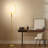 Eclipse 79 in. Industrial 2-Light 3-Way Dimming LED Floor Lamp with 2 Height Adjustable Heads