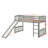 Twin-Size Loft Bed Highlighting A Slide