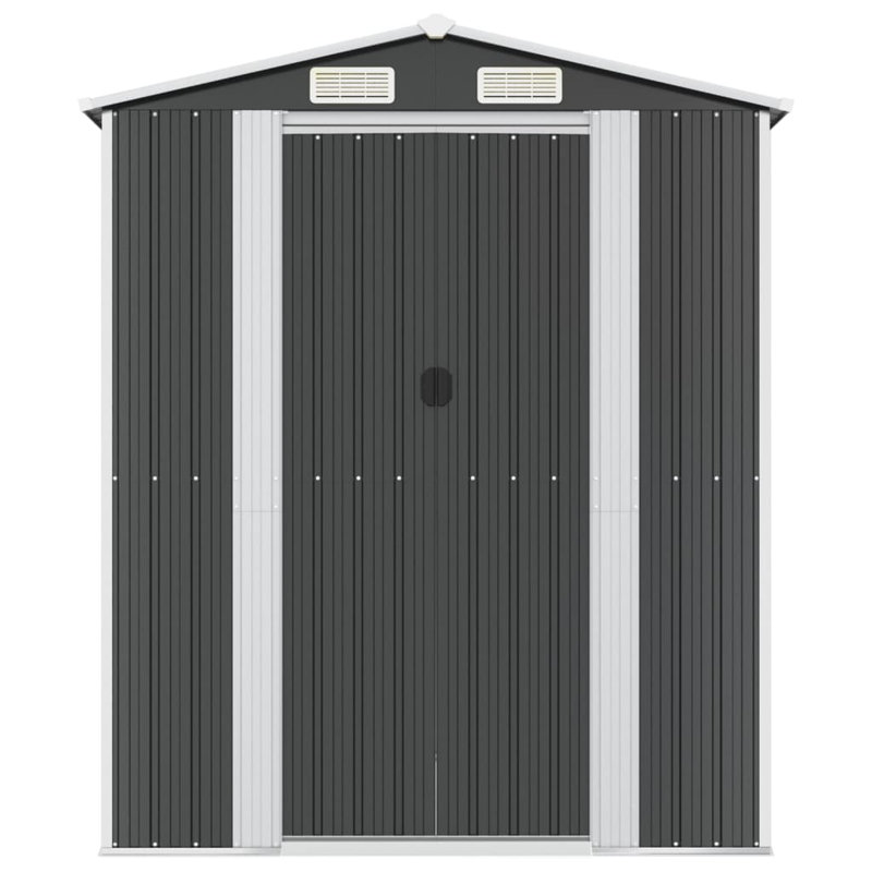 Steel Traditional Storage Shed, Gray, 6.3 ft. W x 11.72 ft. D