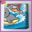 Seals Surfing Illustration Quilted Bedspread All Sizes-126746263