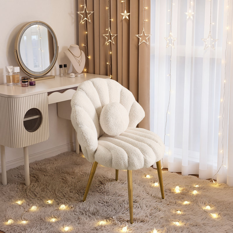 Fauteuil de coiffeuse Lemley, Beige