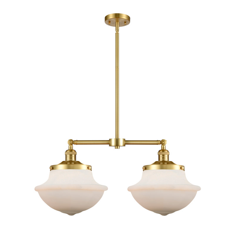 Calliope 2 - Light Kitchen Island Pendant, No Bulb Included, White, Satin Gold