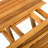 Foldable Outdoor Wood Side Table, Adjustable Length, Frame, Natural And Elegant Look