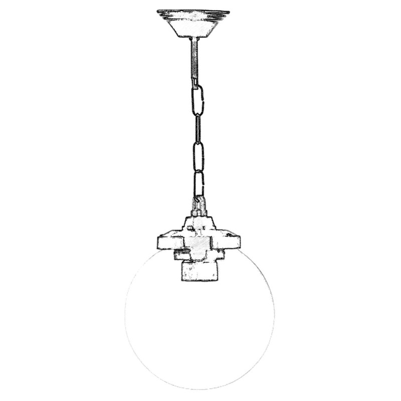 Luminaire sphère suspendu 1 lumière Vallejo