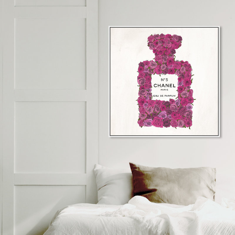 «Number 5 Rose», peinture sur toile, H 20 po x l 20 po, Toile tendue