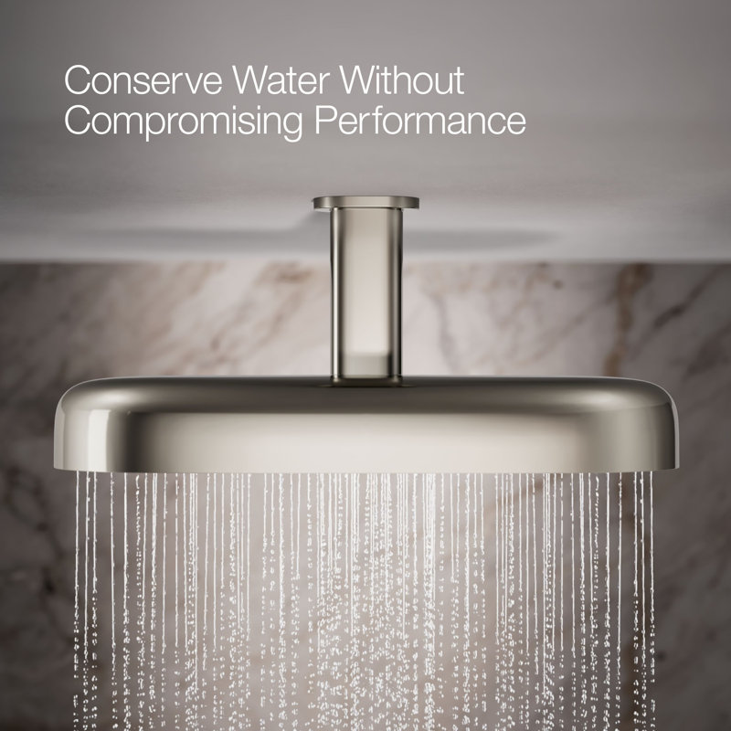 Statement™ 18" 2.5 GPM Oblong Rainhead, Vibrant Polished Nickel