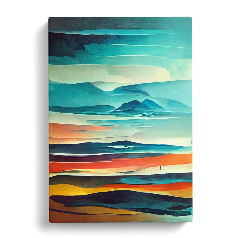 Mountain Landscape In Abstract No.3 - Wrapped Canvas, 50cm H x 35cm W x 3cm D