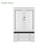 White Large Floor Bird Cage with Removable Tray, Gridded Base, and Storage Drawers
