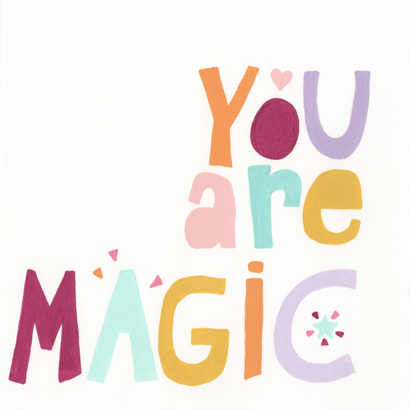 Happy Magic III - Wrapped Canvas Painting, 51cm H x 51cm W