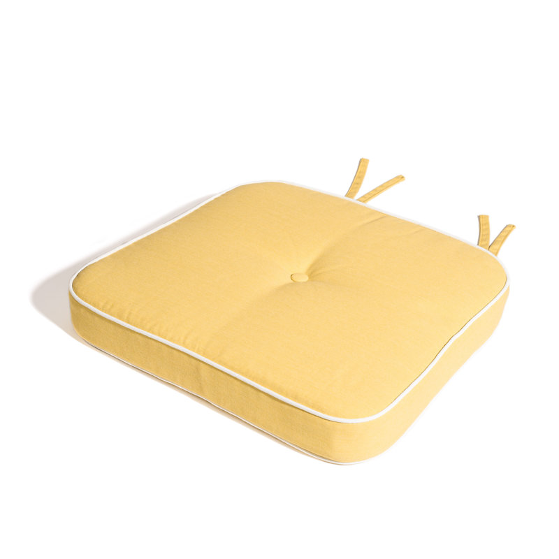 Rivie Outdoor Seat Cushion, Yellow