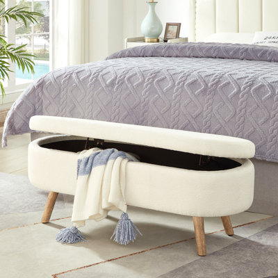 Banc de rangement avec repose-pieds ovale Luxury