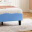 Single Children’S Bed Frame With LED Reading Lighting, Girls Bed Upholstered Platform Bed Frame With Butterfly-Shaped Adjustable Height Headboard, Easy Assembly-1499919450-1505438669