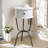 Round End Table, Modern Night Stand - 1 Set White
