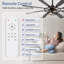 52 po / 65 po. Ventilateurs de plafond noirs avec lumières - Ventilateur de plafond intérieur avec lumière et télécommande, 8 pales, ventilateur de plafond moderne réversible pour chambre à coucher-823044204