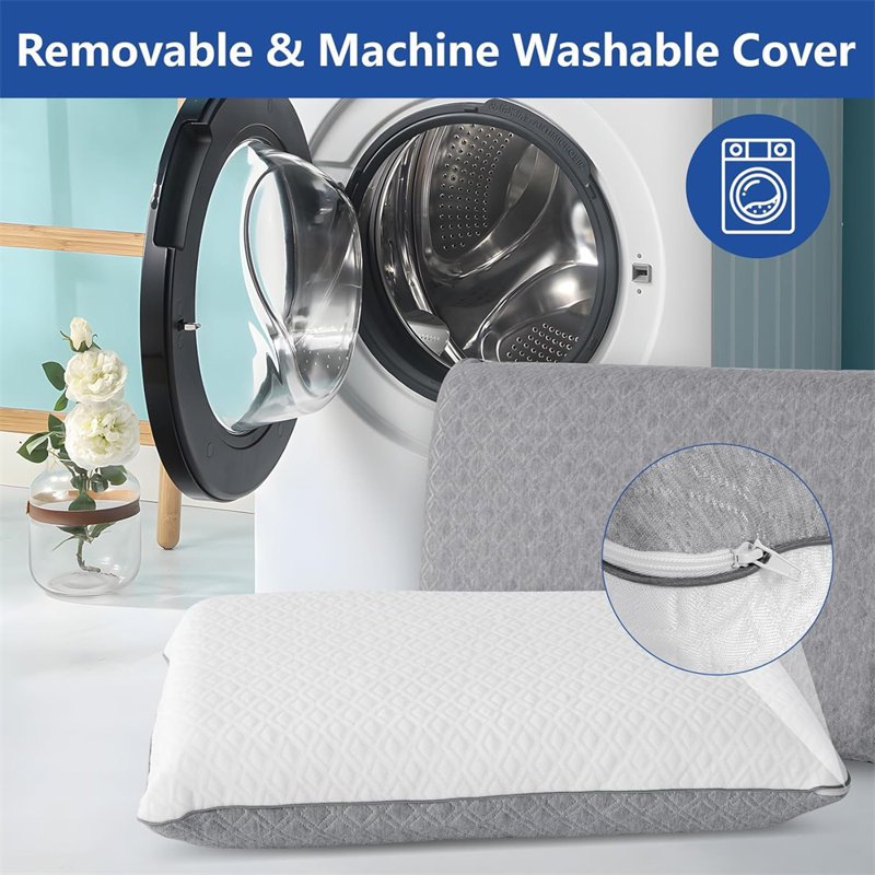Adjustable Memory Foam Pillow with Cooling Gel Layers