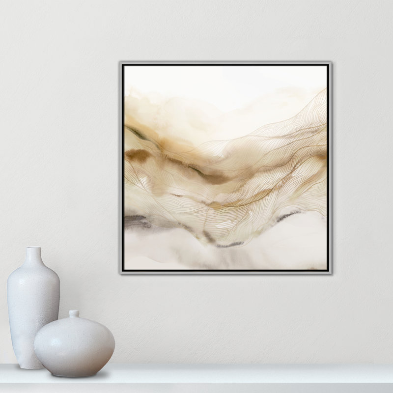 «Line Haze I» par Isabelle Z, Argent, H 31,5 po x l 31,5 po