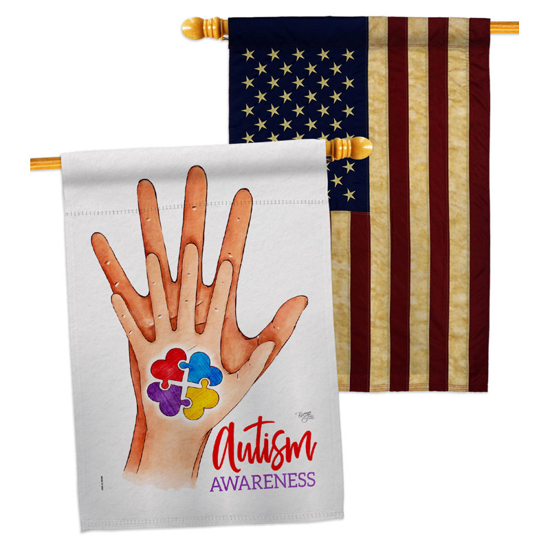 Drapeau de maison en polyester à 2 côtés 40 x 28 po