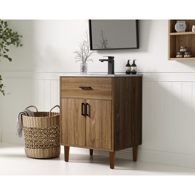 Chandler 24 inch Single Bathroom Vanity in Mocha Brown