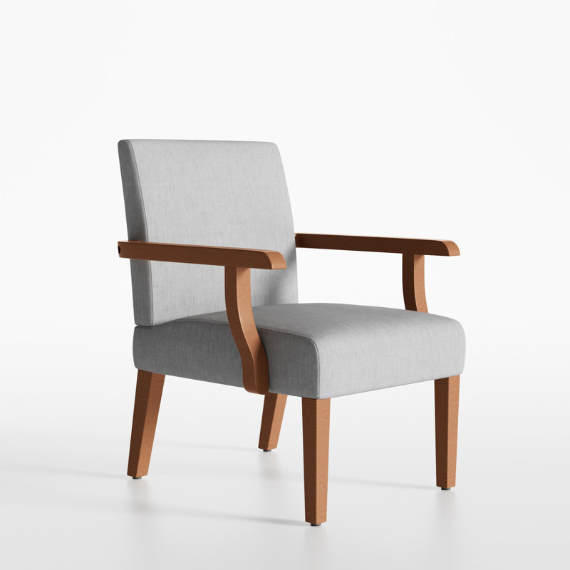 Fauteuil d'appoint confortable en tissu avec table d'appoint - 18,76 po Profondeur de la structure en bois franc, réduction de la fatigue stable au bureau