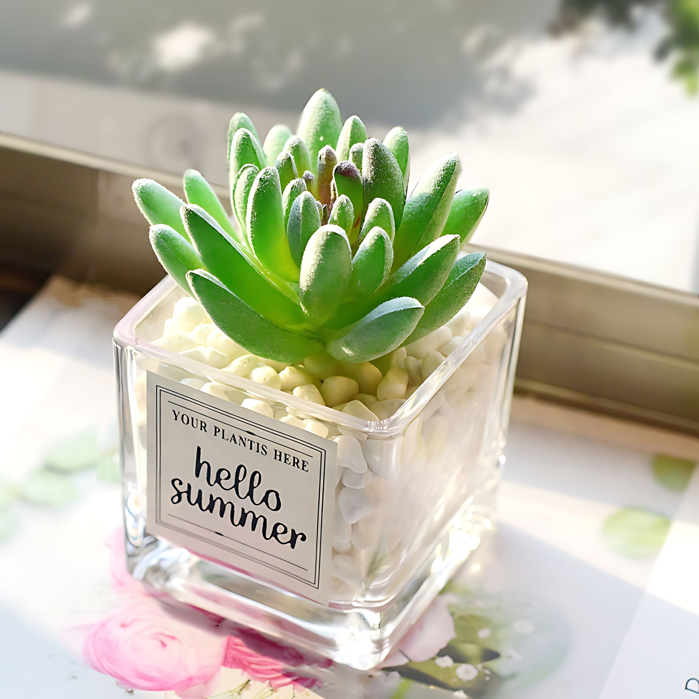 Primrue Nordic Simulation Green Plant Cactus Succulent Artificial Flower Decoration Ornament Living Room Decoration Office Desktop Small Potted Plant - Wayfair Canada