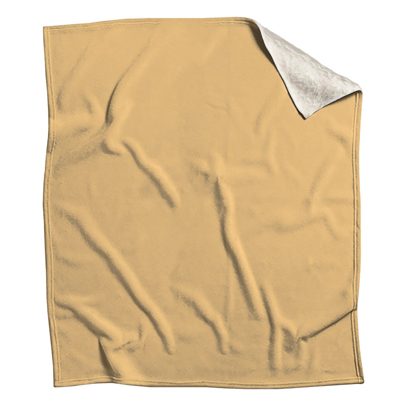 Couvertures unies de couleur beige, L 60 po x H 80 po