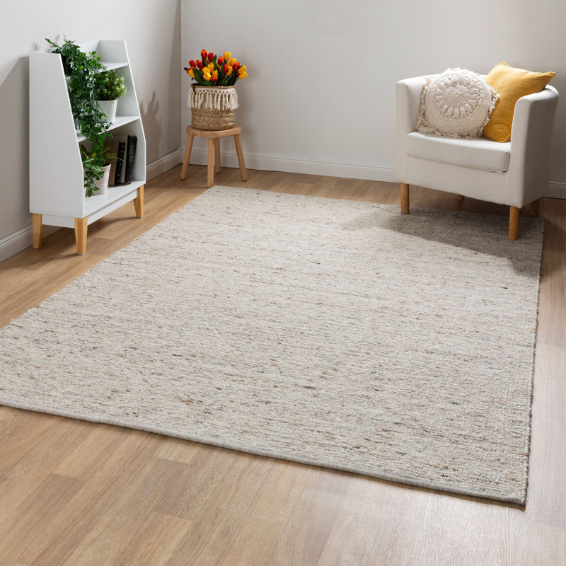 Despain Wool Hand Woven Area Rug, Beige, Rectangle 170 x 230cm