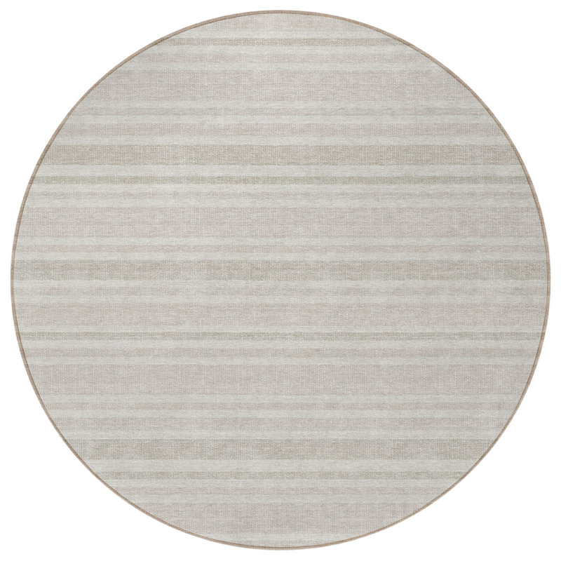 Tapis ivoire rond 8 po