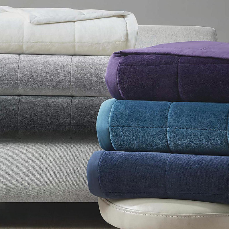 Couverture réversible en duvet HeiQ Smart, Gris, Très grand lit