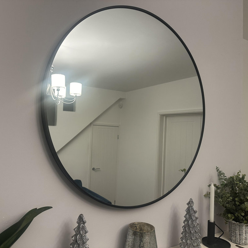 Altham Metal Round Wall Mirror, 60cm H x 60cm W