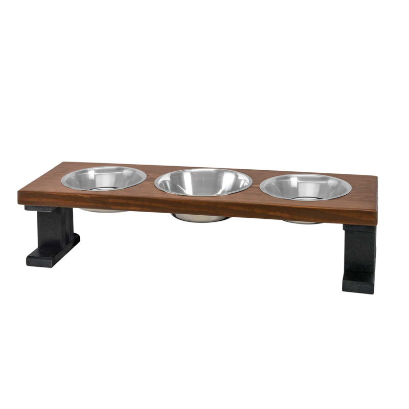 Elevated Feeder, Black/Chestnut, Small (8")