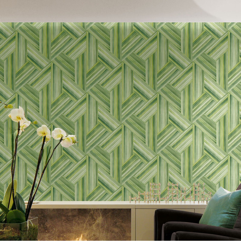 Rouleau de papier peint L 27 pi x l 27 po Asoghig, Vert