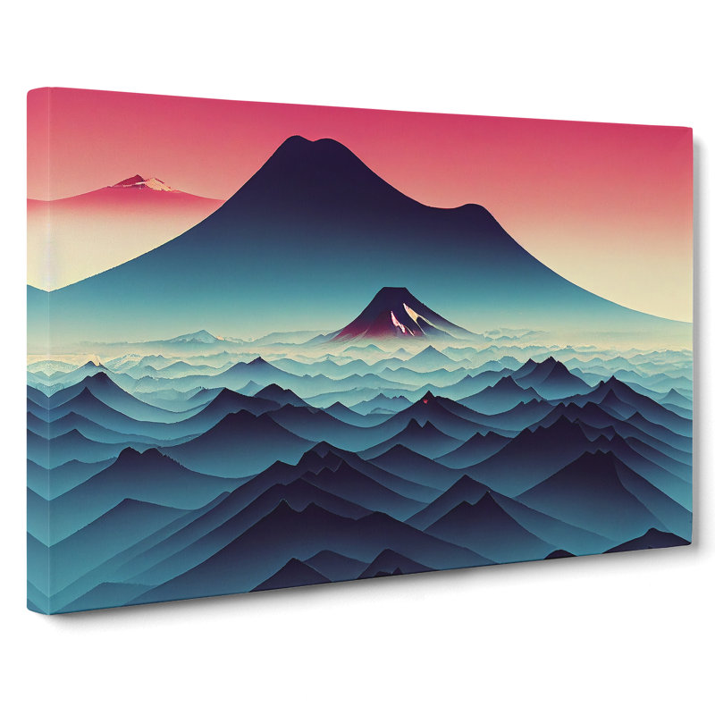 Exhilarating Japanese Mountains - Wrapped Canvas, 50cm H x 76cm W x 3cm D