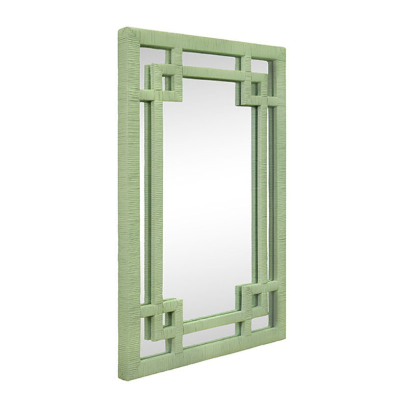 Rotin à motif de clé grecque, Vert