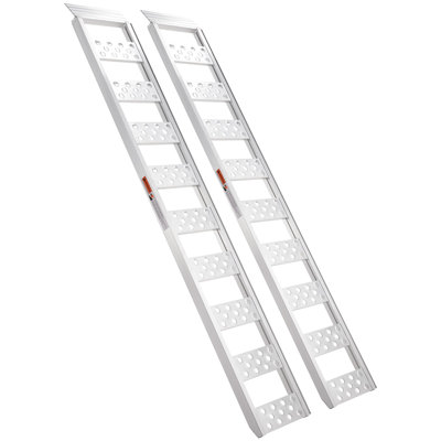 Rampes en aluminium, 1250 lb, rampe droite avec bandes de roulement et sangles de charge, rampe de chargement portable pour motos, VTT, camions, tondeuse à gazon, vélo de terre, tracteur de jardin, L 78 po x l 12 po, 2 pièces