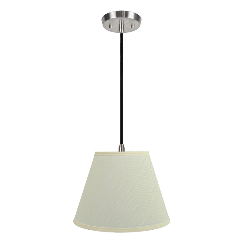 Luminaire suspendu conique à 1 lumière Melvin, H 9,5 po x l 13 po x P 7 po, Coquille d'œuf