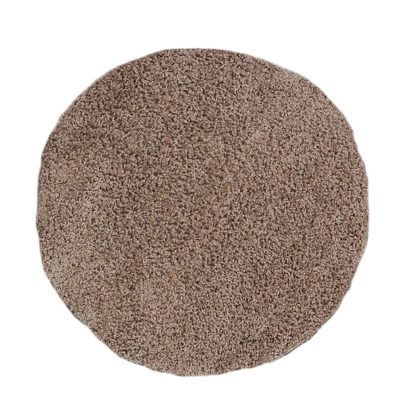 Ionas Solid Colour Shag Area Rug, Round, 80cm in diameter