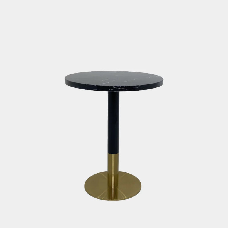 Table de salle à manger ronde Billen, Noir