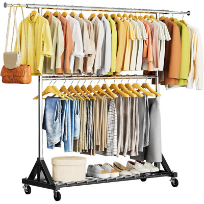 Portant à vêtements robuste 64 à 73 po réglable