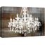 «Glam Crystal Chandelier Silhouette» sur toile de fond abstraite, reproduction d'art sur toile-1440854335-1440854279-1440854273
