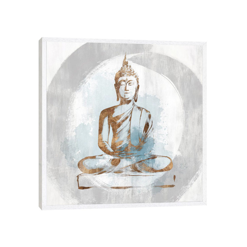 Buddhist I 1 Piece Wall Art on Canvas, 66.04 cm H x 66.04 cm W, White Framed
