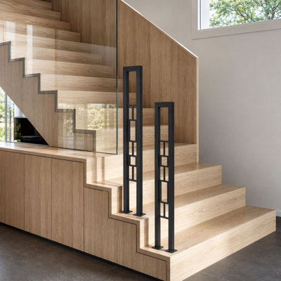 Rampes d'escalier décoratives en forme de U 35,43 po