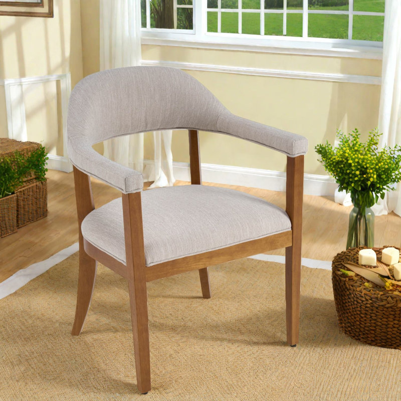 Chaises de salle à manger confort, fauteuils modernes rembourrés en bois pour la cuisine