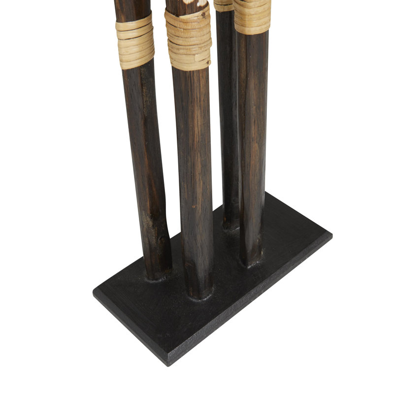Statue Alcorn, H 31,35 po x l 7,9 po x P 4 po, Brun/beige